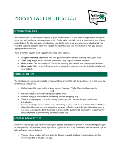 presentation tip sheet - Colorado 4-H