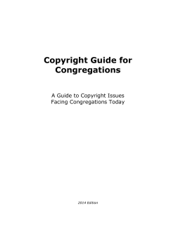 Copyright Guide for Congregations