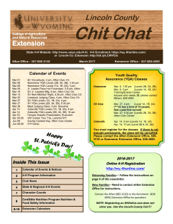 March - University of Wyoming