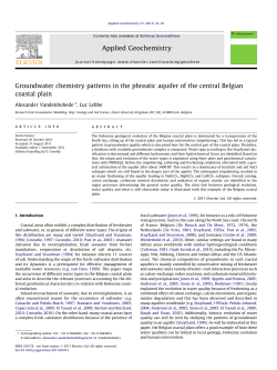 Groundwater chemistry patterns in the phreatic aquifer of the