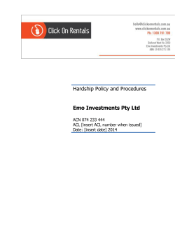Hardship Policy - Click on Rentals