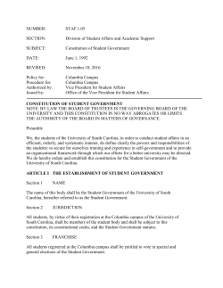 STAF 1.05 - University of South Carolina