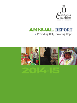 annual report - Catholic Charities of the Diocese of Greensburg