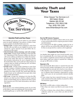 Client Handout - Ethan Sawyer Tax Services LLC