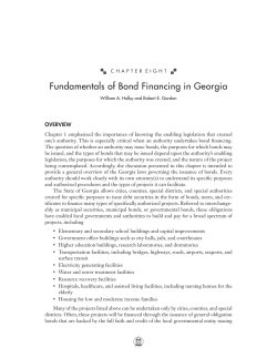 Bond Financing in Georgia - Clayton County Office of Economic