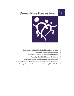 Promoting Mental Health and Wellness