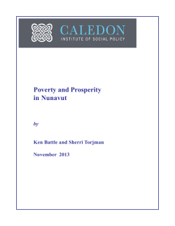 Poverty and Prosperity in Nunavut - Caledon Institute of Social Policy