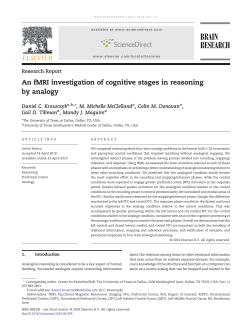 An fMRI investigation of cognitive stages in reasoning by analogy