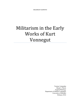 Militarism in the early works of Kurt Vonnegut - Helda