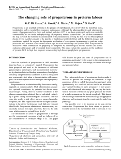 The changing role of progesterone in preterm labour