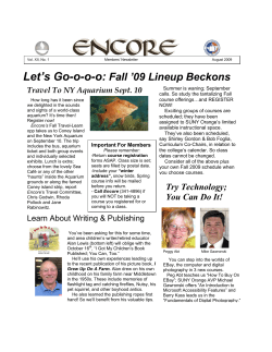 Let`s Go-ooo: Fall `09 Lineup Beckons