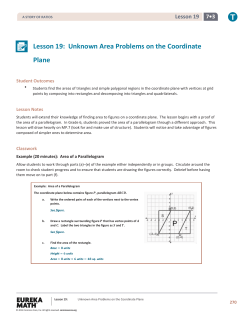 Lesson 19: Unknown Area Problems on the Coordinate Plane