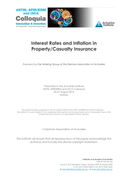 Interest Rates and Inflation in Property/Casualty