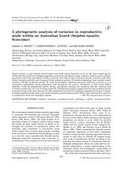 A phylogenetic analysis of variation in reproductive mode within an