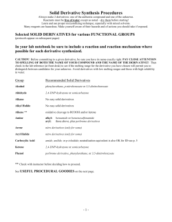 Solid Derivative Synthesis Procedures