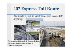 407 Express Toll Route