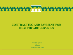 CONTRACTS OF THIFs AND HEALTHCARE PROVIDERS