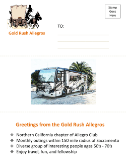 Greetings from the Gold Rush Allegros