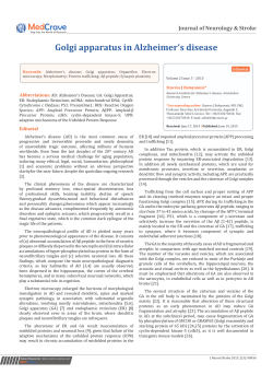 Golgi apparatus in Alzheimer`s disease