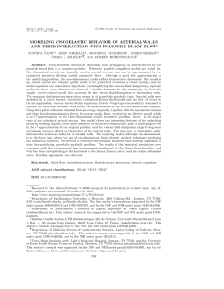 modeling viscoelastic behavior of arterial walls and their interaction