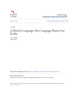 A Mind for Language: How Language Shapes Our Reality