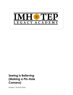 Making a Pin-Hole Camera