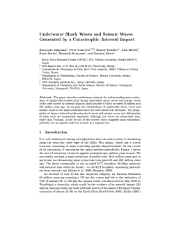 Underwater Shock Waves and Seismic Waves Generated by a