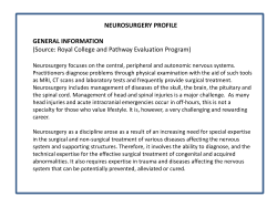 NEUROSURGERY PROFILE GENERAL INFORMATION