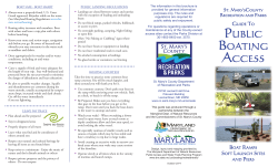Public boating access - St. Mary`s County Government