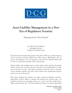 Asset/Liability Management in a New Era of Regulatory Scrutiny