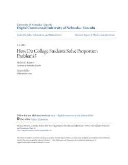 How Do College Students Solve Proportion