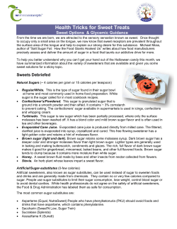 Health Tricks for Sweet Treats