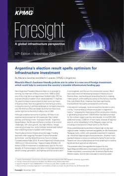 Argentina`s election result spells optimism for infrastructure