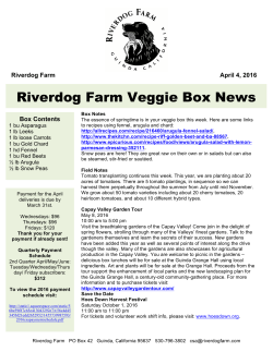 April 4 - Riverdog Farm