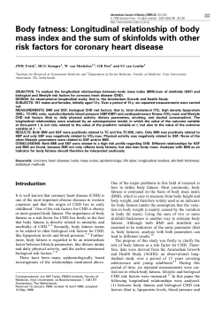 Body fatness: Longitudinal relationship of body mass index