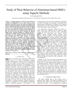 Study of Wear Behavior of Aluminum based