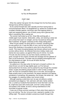BEL-AMI by Guy de Maupassant PART ONE 1 When the cashier