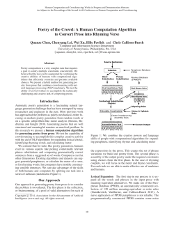Poetry of the Crowd: A Human Computation Algorithm to Convert