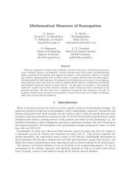 Mathematical Measures of Syncopation