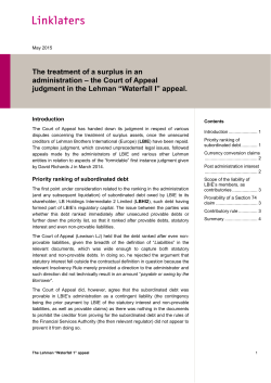 The treatment of a surplus in an administration