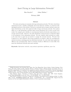 Asset Pricing in Large Information Networks