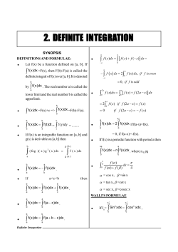 Definite Integration - Mahesh Tutorials Science