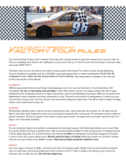 FaCtoRy FouR RuLeS - Lake County Speedway
