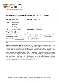 French music in the reign of Louis XIV