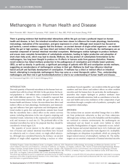 Methanogens in Human Health and Disease