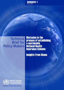Ghana`s NHIS in brief - World Health Organization