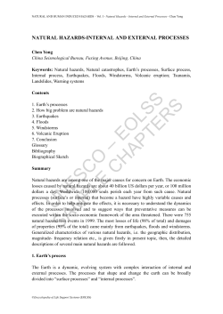 Natural Hazards - Internal and External Processes