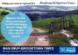 Manjimup-Bridgetown Times - West Regional Newspapers