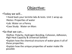 Properties of Water