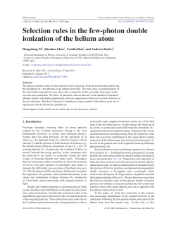 Selection rules in the few-photon double ionization of the helium atom